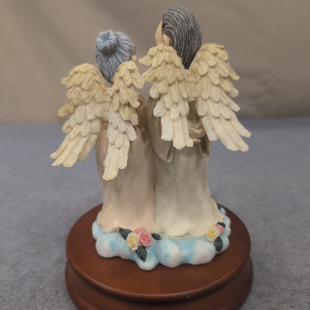 1996 Sansco Heritage House Angel Couple Music Box Oh What a Beautiful Morning - Picture 2 of 7